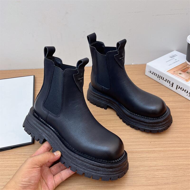 British Style Complex Sleeve Motorcycle Boots Women